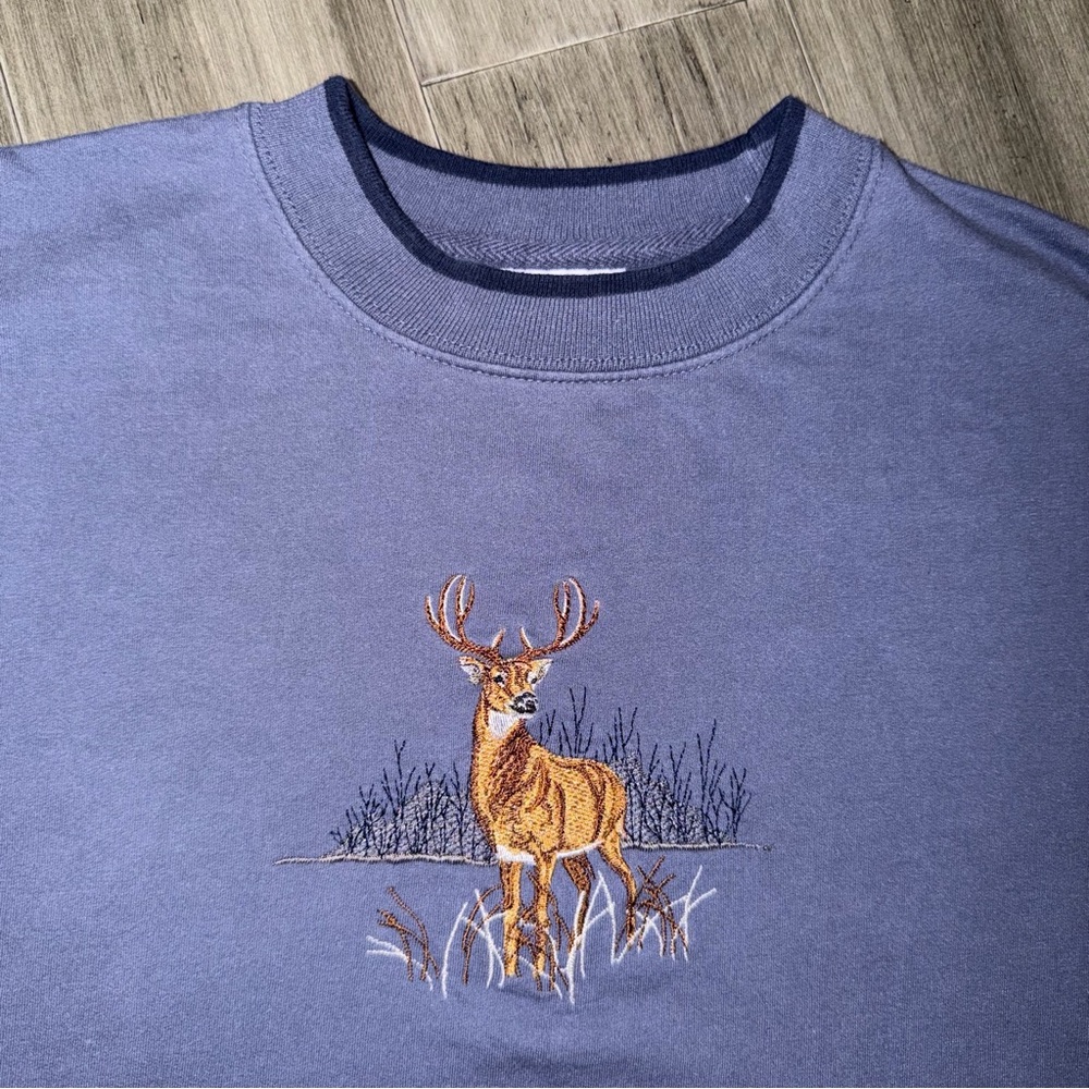 M&C Sport, Vintage, Crewneck, Deer Embroidered,‎ Hunting, Sweatshirt | Women’s L